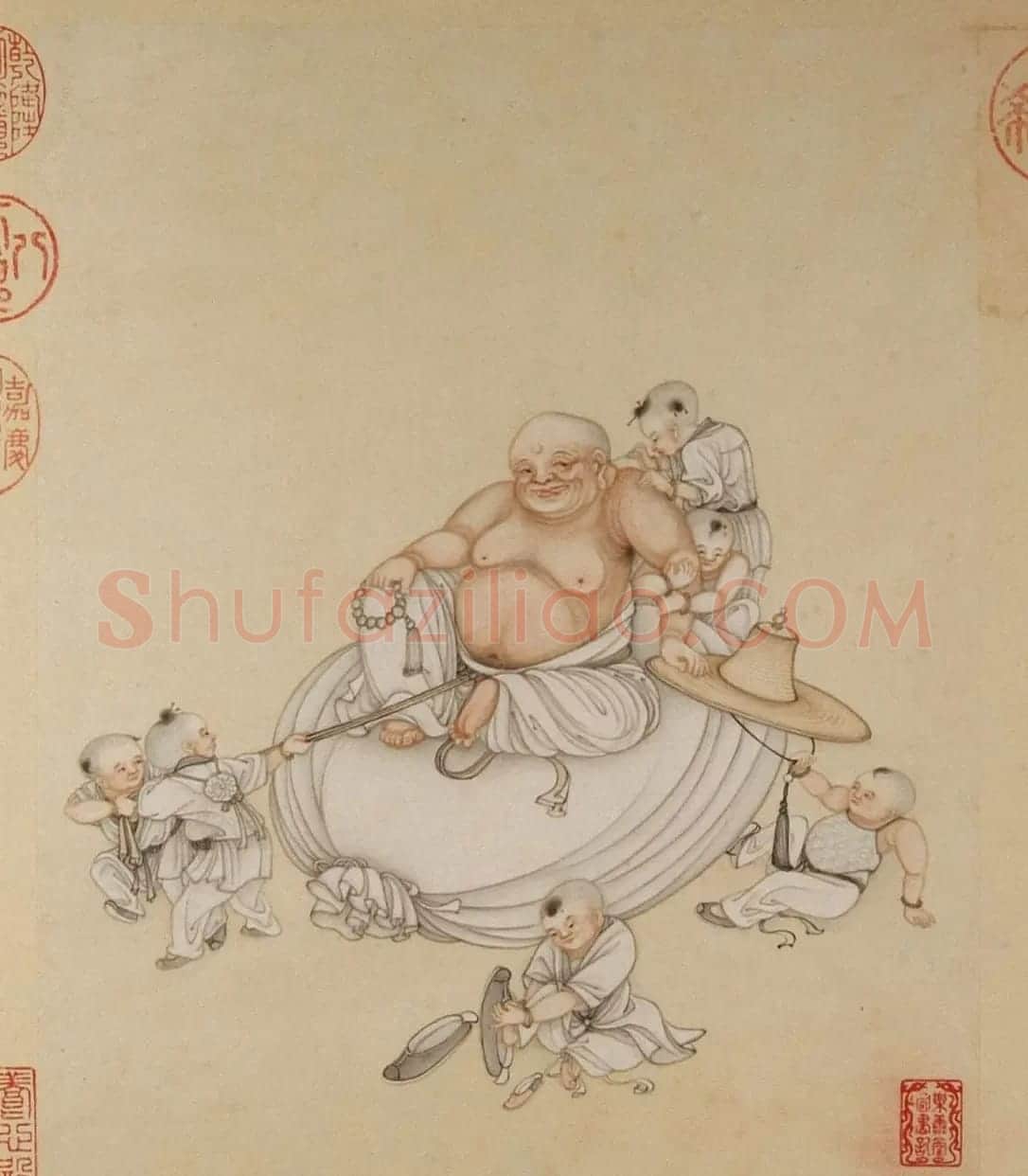 清代字画欣赏《罗汉册》(张照书法+冷枚绘画) | 传世书法作品精选