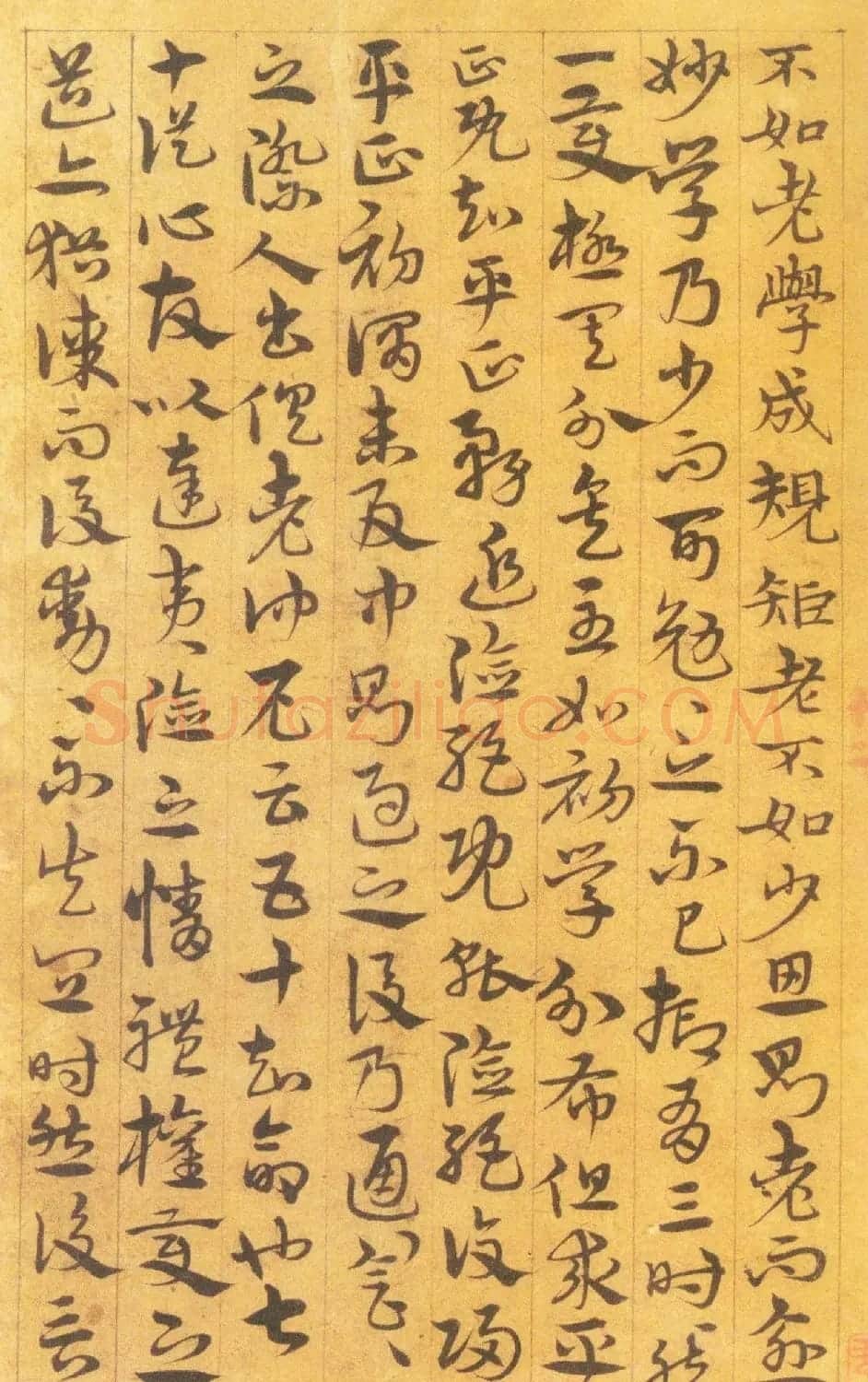 章草书法赏析《宋克书孙过庭书谱册》 | 软笔书法作品