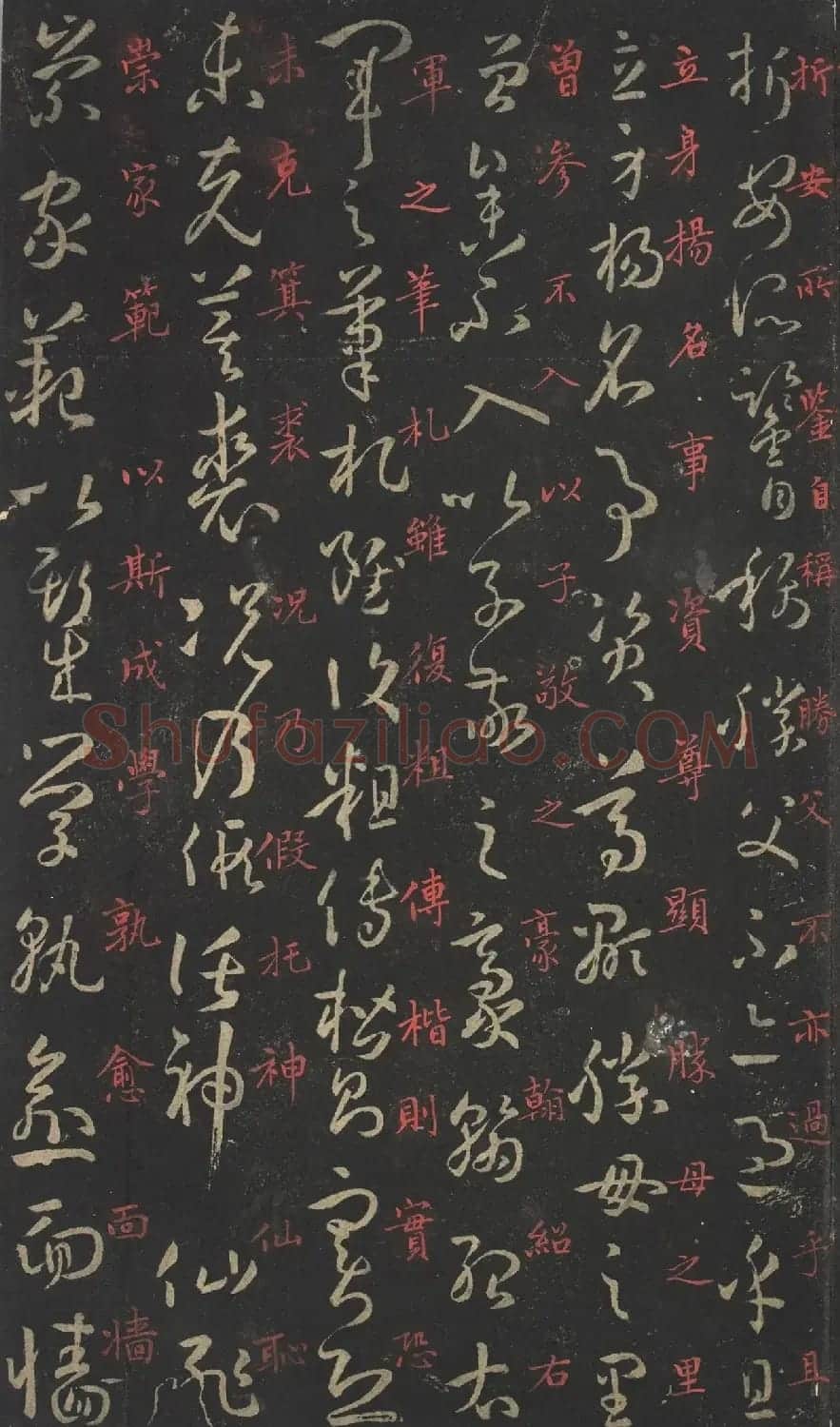 蒋锡韩朱笔释文《孙过庭书谱》 | 软笔草书字帖
