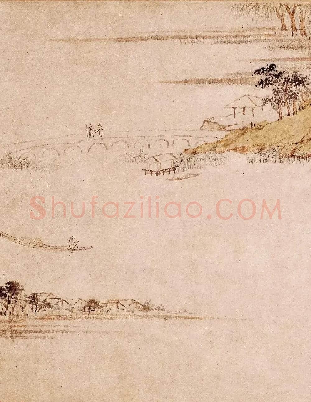明代陆治为五湖先生作《石湖图卷》 | 传世书法作品欣赏