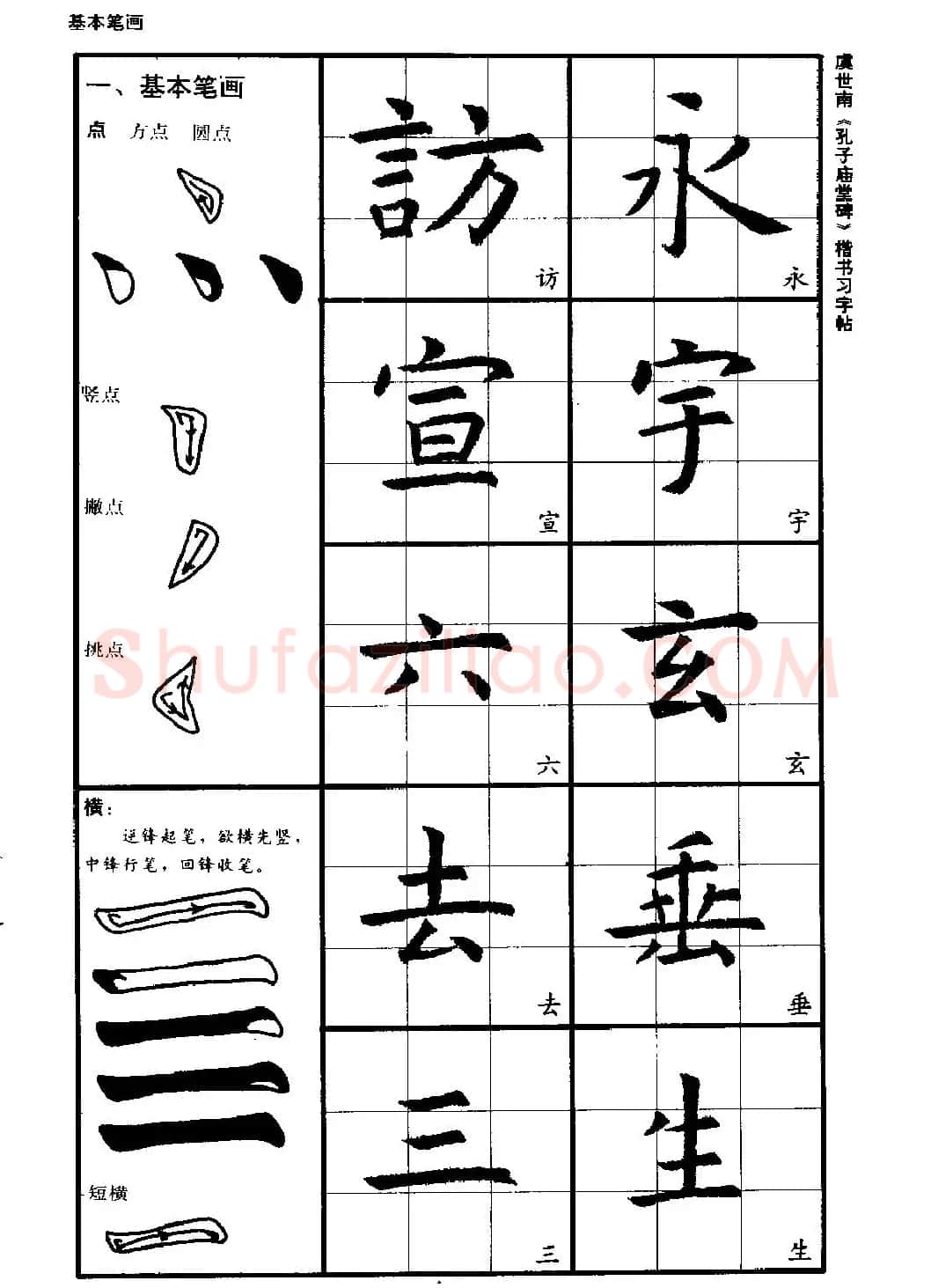 虞世南《孔子庙堂碑》楷书习字帖 | 毛笔楷书字帖