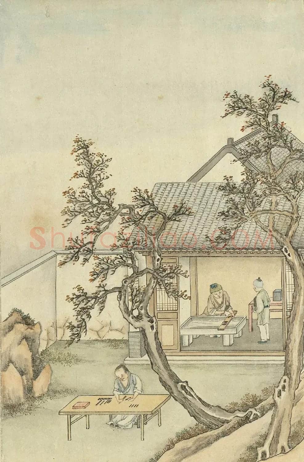 沈初小楷题记徐扬墨法集要图卷 | 传世书法作品欣赏