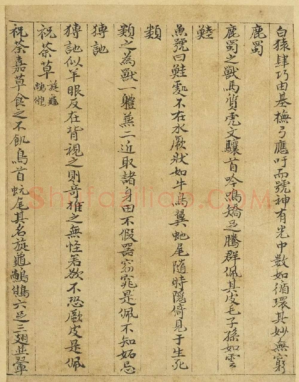 元代曹善小楷书《山海经》 | 书法作品欣赏