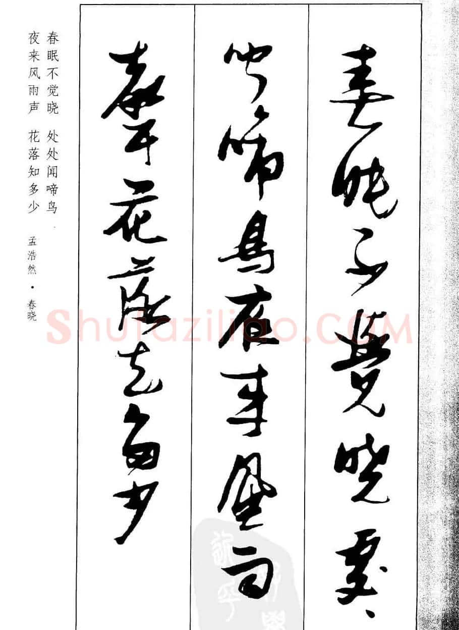 新概念字帖欣赏《张瑞图行草墨迹集字古诗》 | 毛笔草书字帖