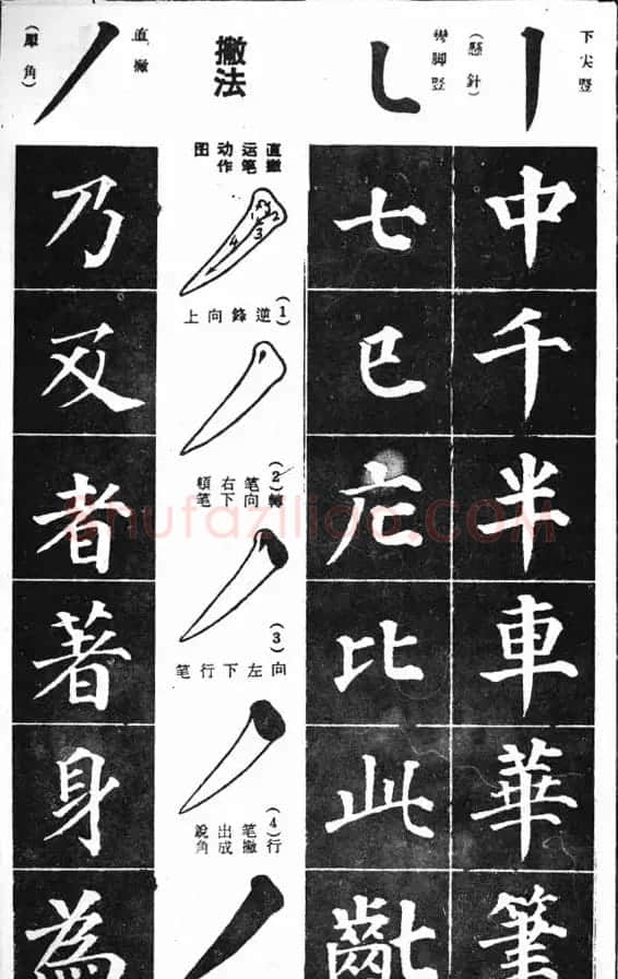 基本笔法图示《学习颜真卿多宝塔技法》 | 软笔楷书字帖