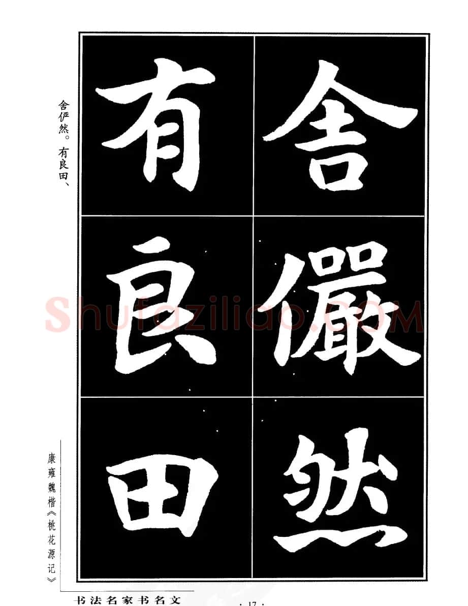 康雍魏楷书法欣赏《桃花源记》 | 软笔楷书字帖