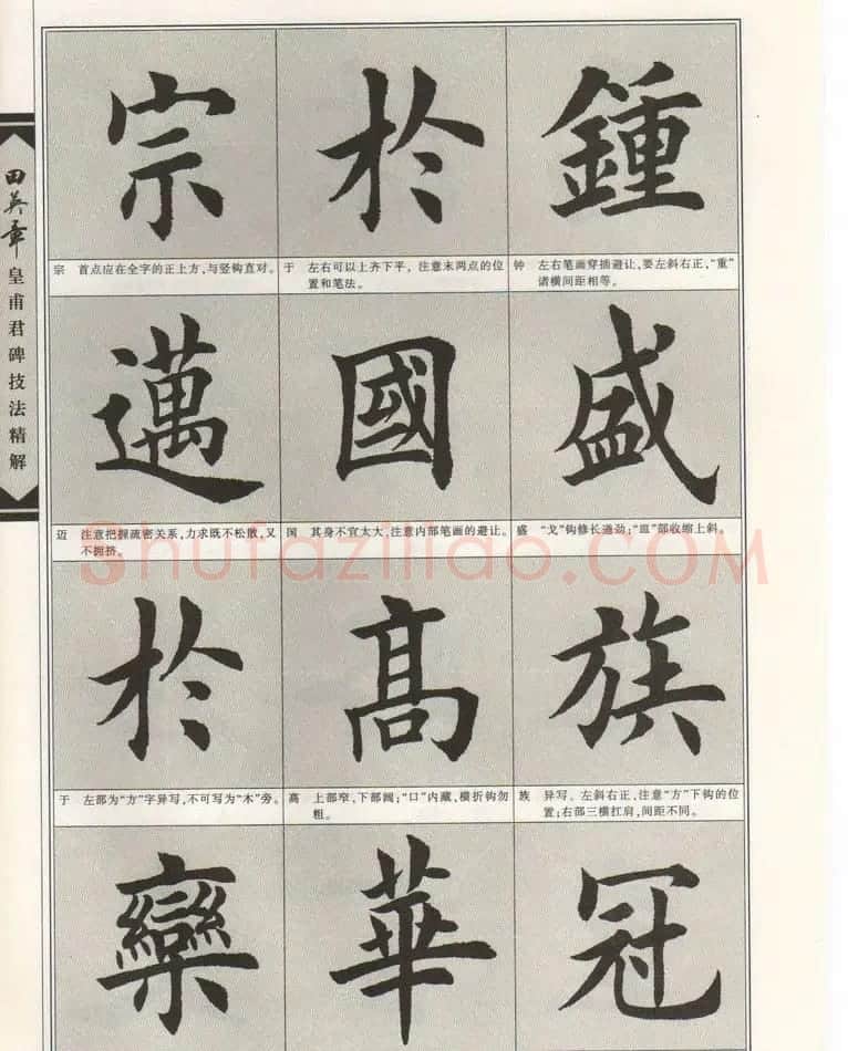 欧楷字帖欣赏《田英章皇甫君碑技法精解》 | 毛笔楷书字帖