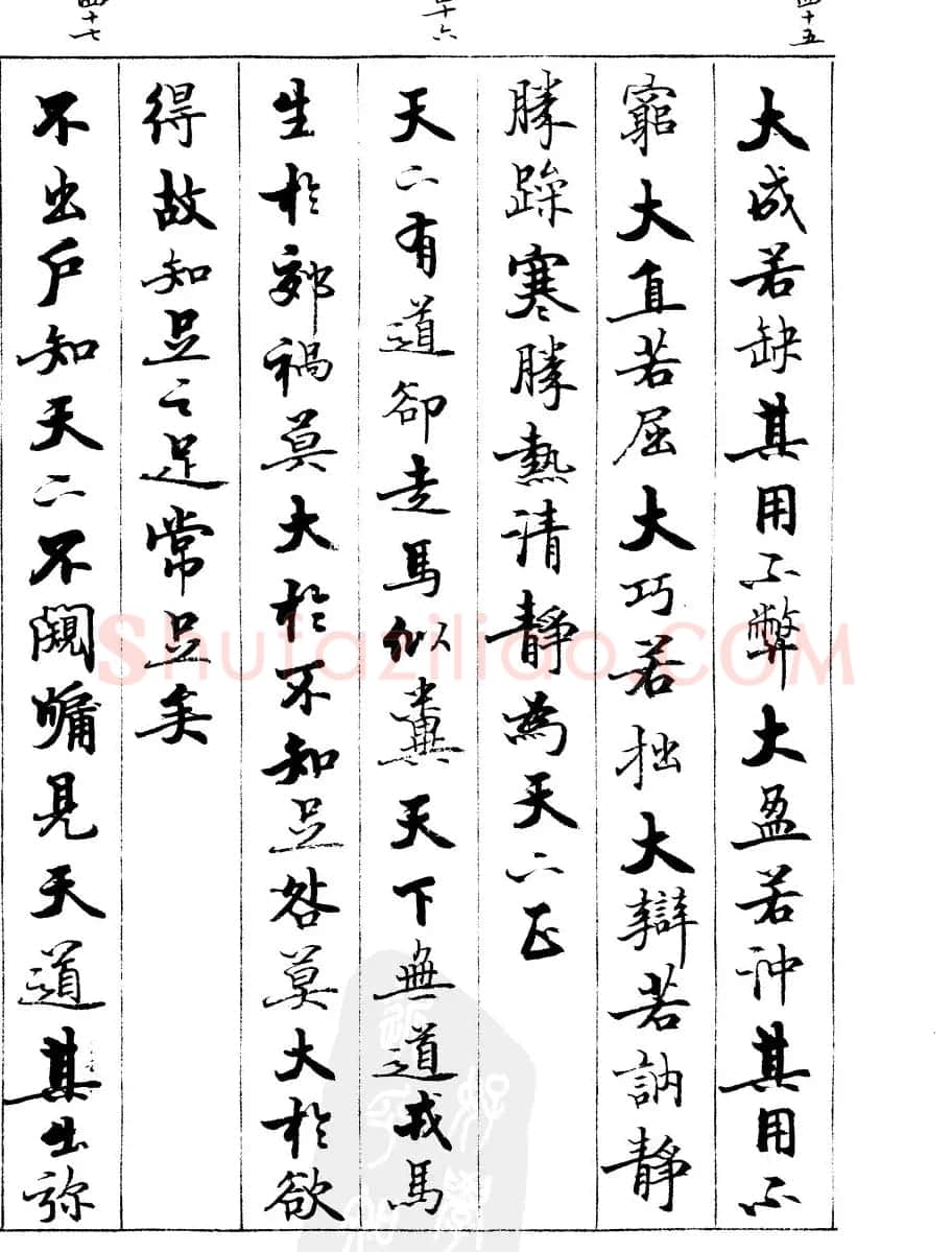 宿悦书法字帖欣赏《道德经》 | 毛笔行书字帖