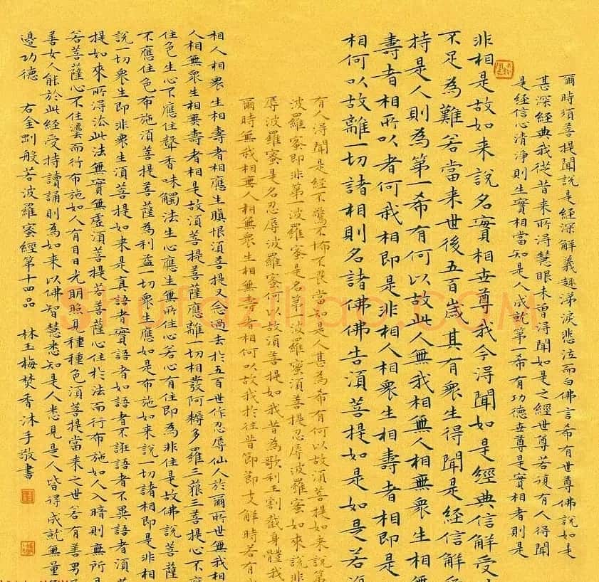 漳州市女书法家林玉梅小楷金刚经 | 书法作品赏析