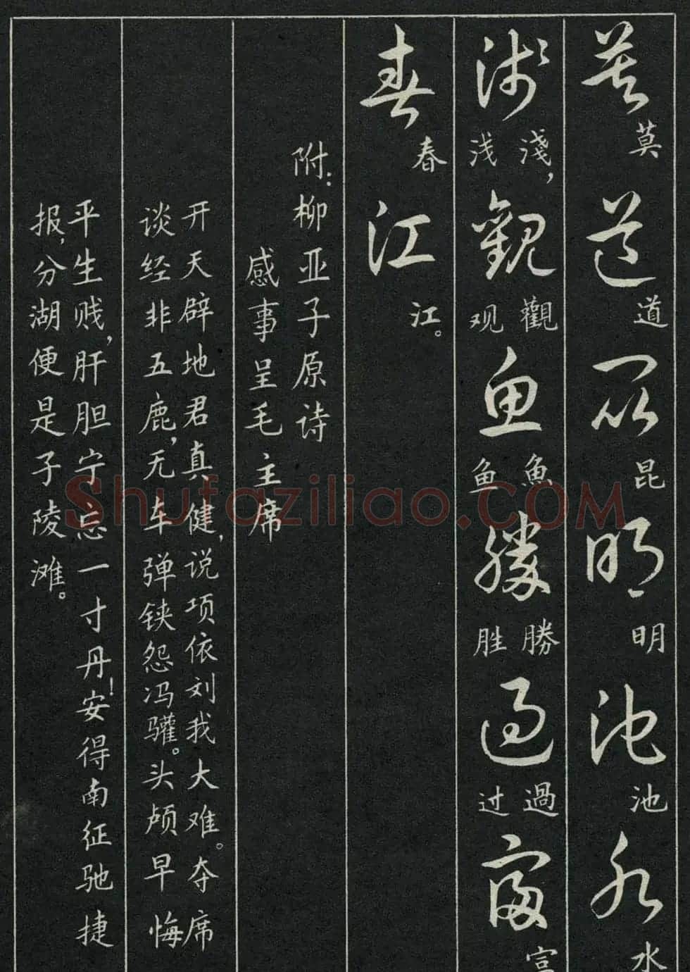 字帖欣赏《毛主席诗词三十九首草书帖》 | 软笔草书字帖