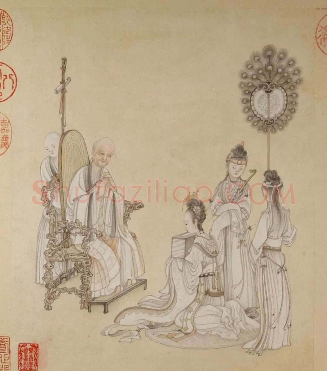 清代字画欣赏《罗汉册》(张照书法+冷枚绘画) | 传世书法作品精选