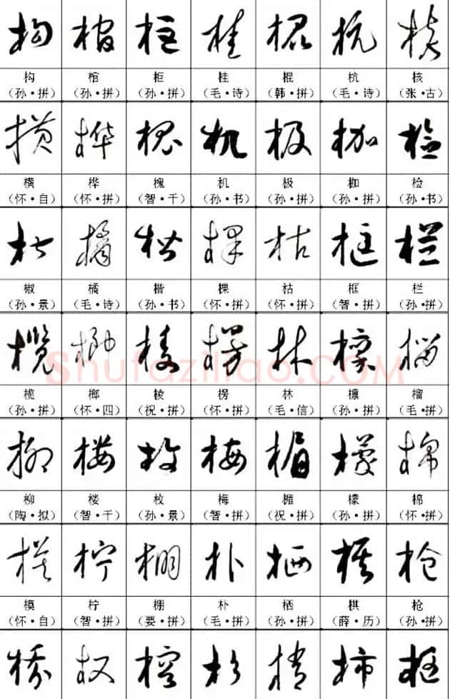 书法教材《名帖名家草书字帖范字》 | 毛笔草书字帖