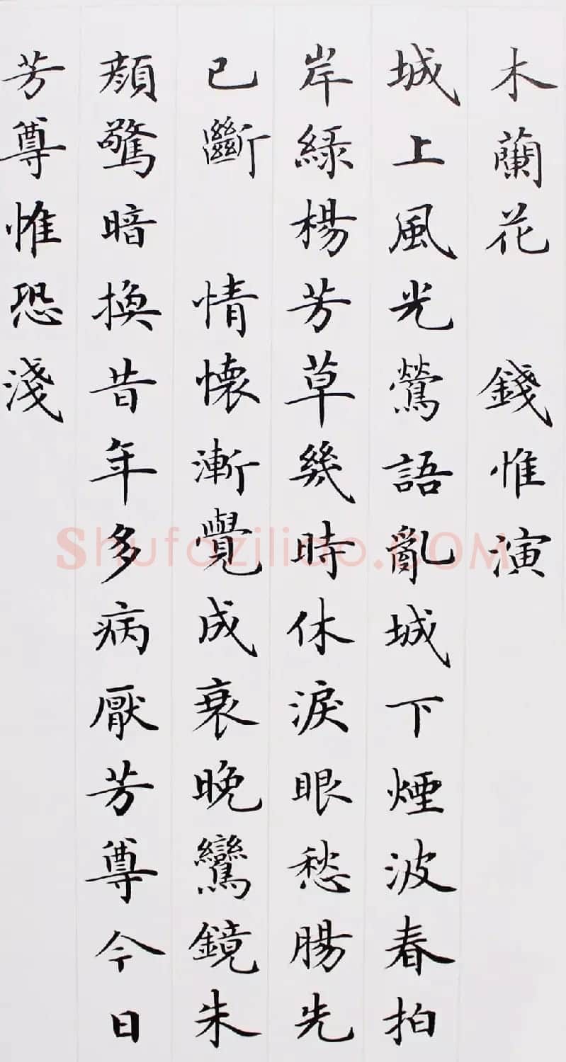 卢中南小楷力作《抄写宋词四首》 | 书法作品欣赏