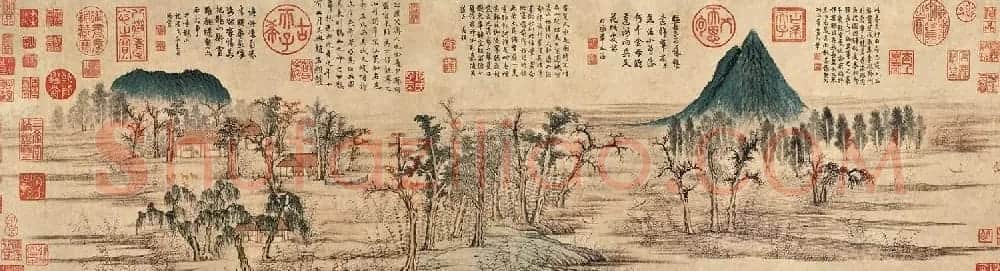元代赵孟頫书画欣赏《鹊华秋色图》卷 | 传世书法作品赏析