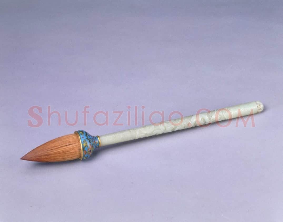 青玉龙纹管珐琅斗提笔 | 故宫文房用品藏品