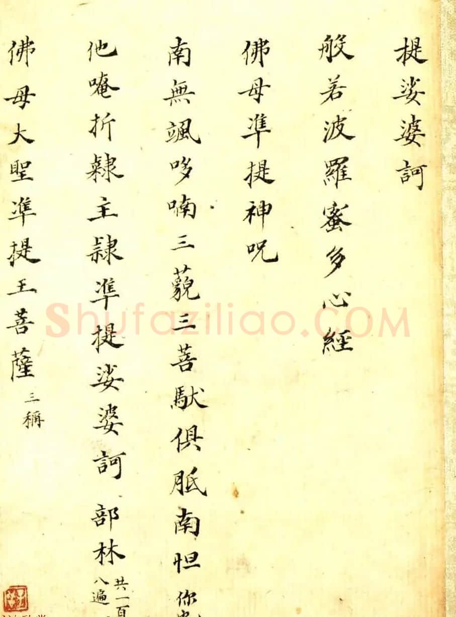 清代沈荃小楷心经册+准提咒 | 书法心经作品