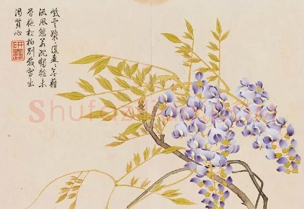 乾隆书法御题钱维城花卉册页 | 传世书法作品欣赏
