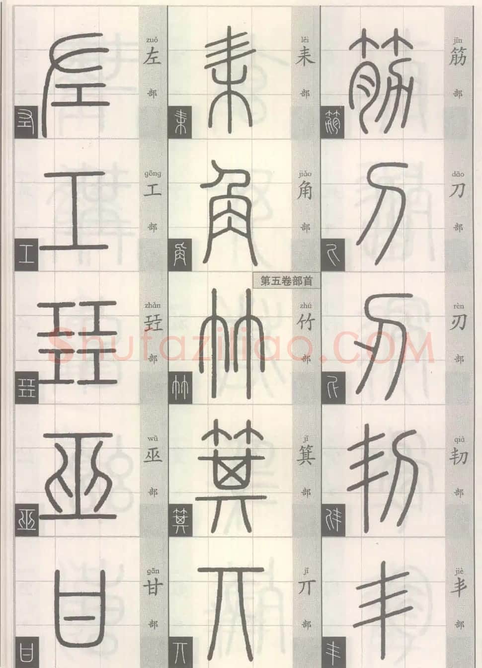 篆经-篆书书写与辨识上篇:部首源流诀 | 毛笔篆书字帖