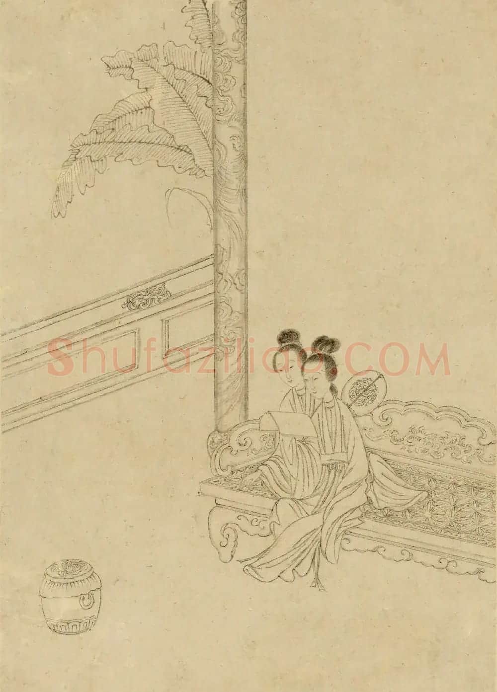 清代曹贞秀小楷书题改琦绘《列女图冊》 | 传世书法作品精选