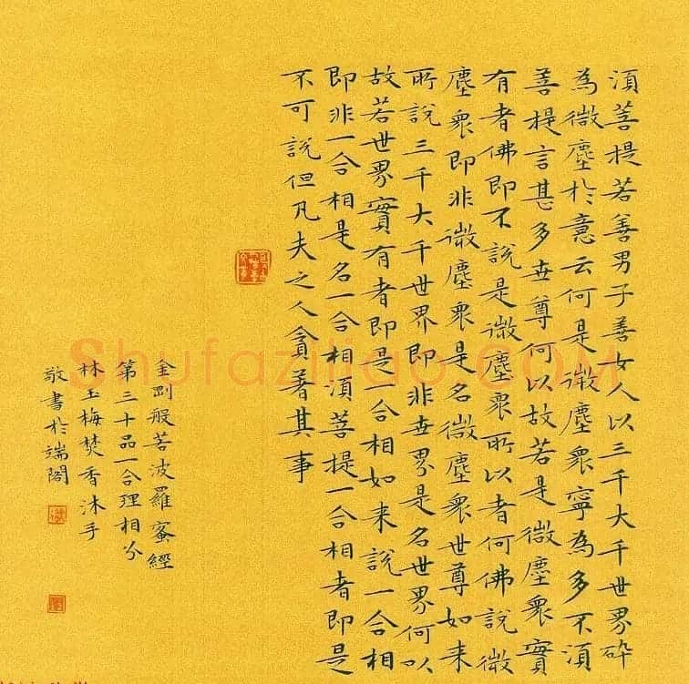 漳州市女书法家林玉梅小楷金刚经 | 书法作品赏析