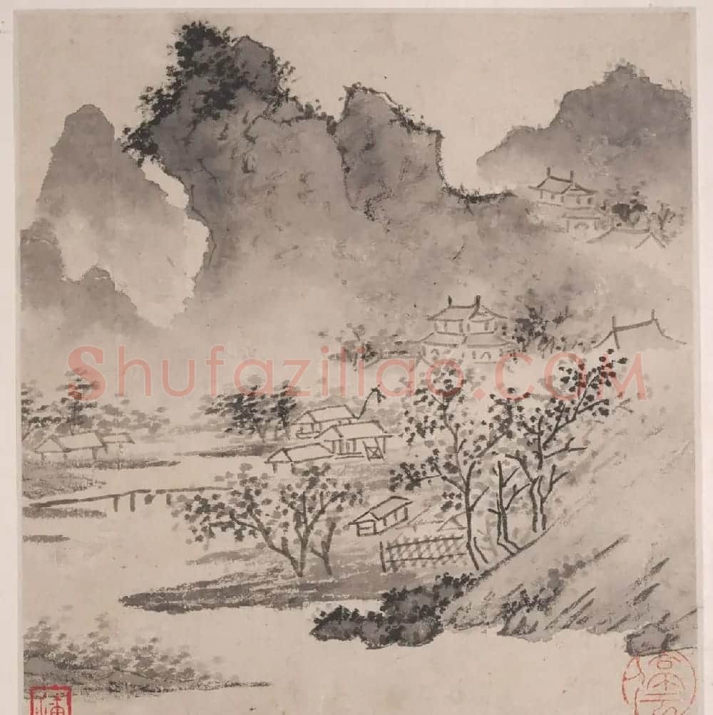 文徵明书画册页欣赏《潇湘八咏》 | 传世书法作品赏析