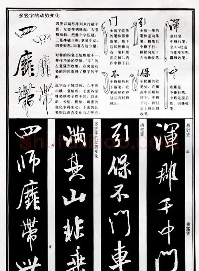 字帖教材《米芾行书笔法图解》 | 软笔行书字帖