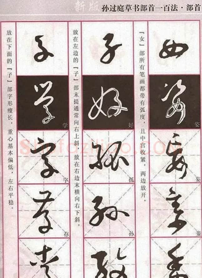 历代名家字帖《孙过庭草书部首一百法》 | 软笔草书字帖