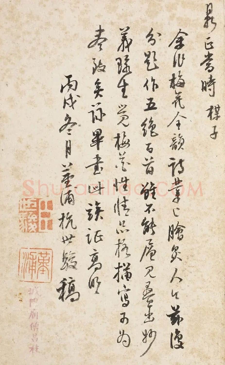 杭世骏行书《分题梅花诗一百首》 | 毛笔书法作品