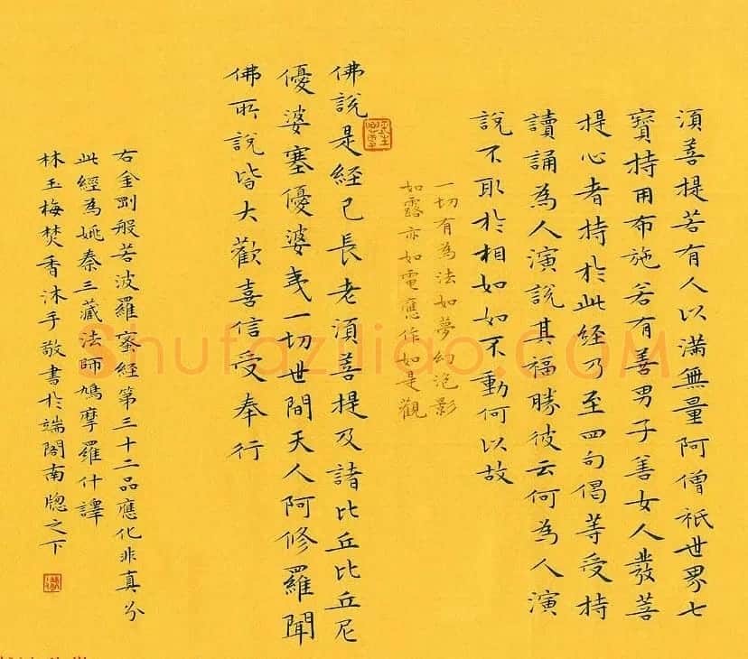 漳州市女书法家林玉梅小楷金刚经 | 书法作品赏析