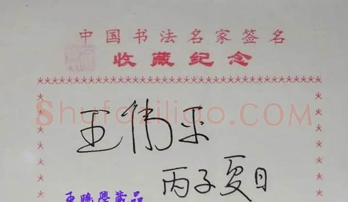 王伟平书法签名欣赏 | 名家书法作品赏析