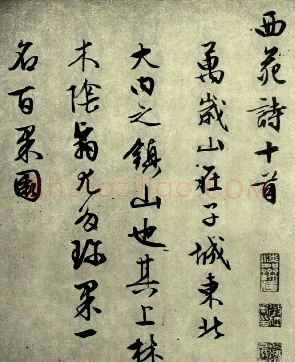 文征明晚年佳作行草书《西苑诗十首》 | 名家书法作品赏析