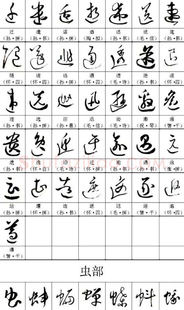 书法教材《名帖名家草书字帖范字》 | 毛笔草书字帖