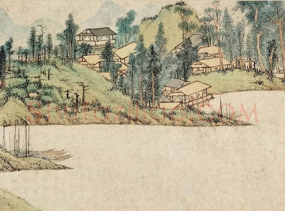 文徵明字画赏析《浒溪草堂图》 | 传世书法作品欣赏