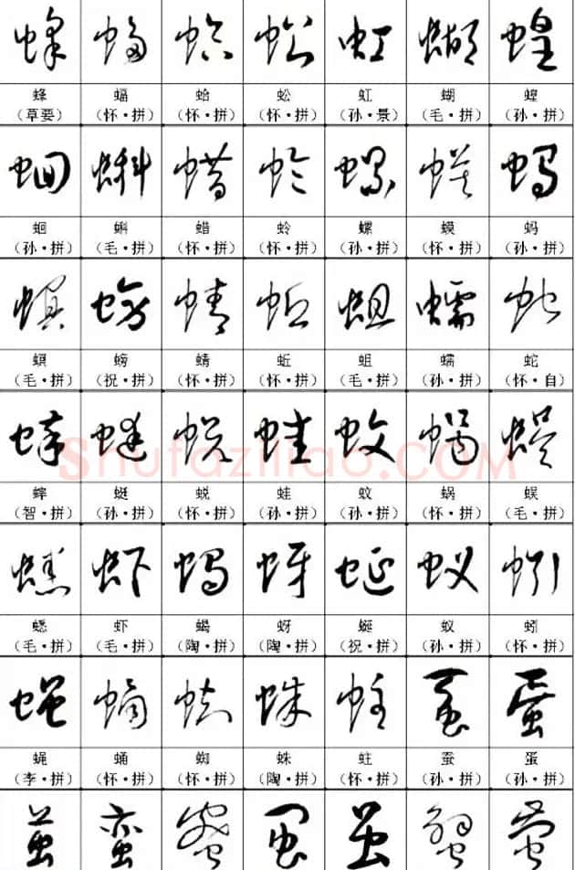 书法教材《名帖名家草书字帖范字》 | 毛笔草书字帖