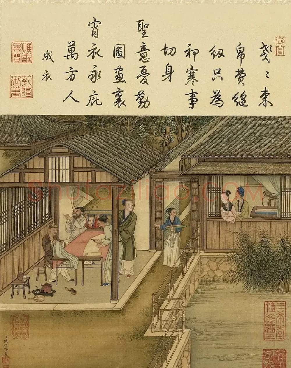 清代宫廷画师陈枚彩绘本《耕织图》 | 传世书法作品欣赏