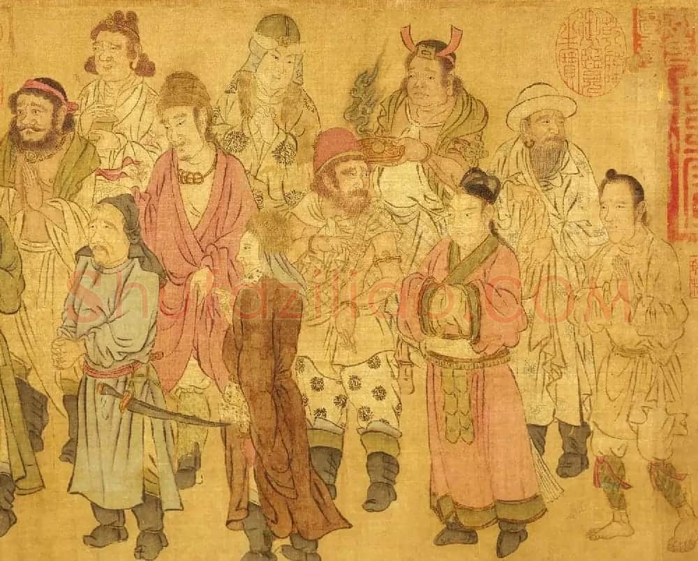 宋代赵光辅人物画欣赏《番王礼佛图》 | 传世书法作品鉴赏