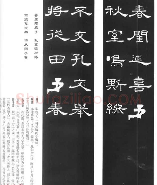 《汉泰山都尉孔宙碑》隶书集联欣赏102副 | 书法名家作品欣赏