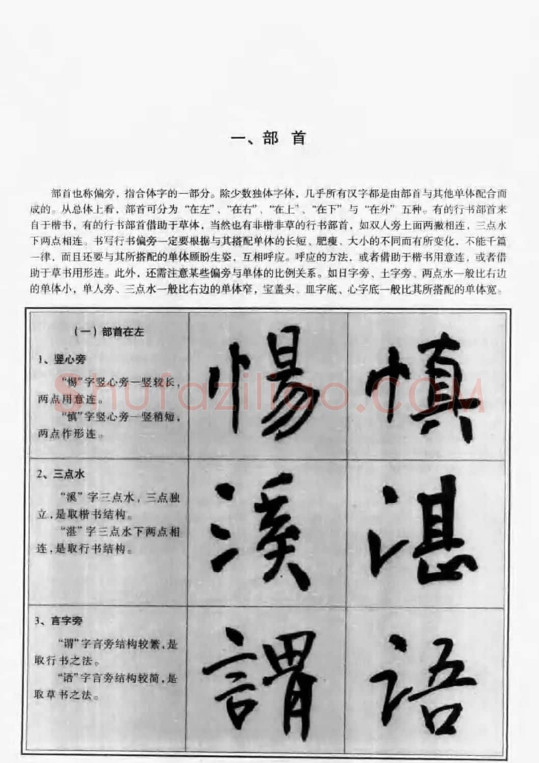 毛笔字帖教程《行书入门大字谱》 | 软笔行书字帖