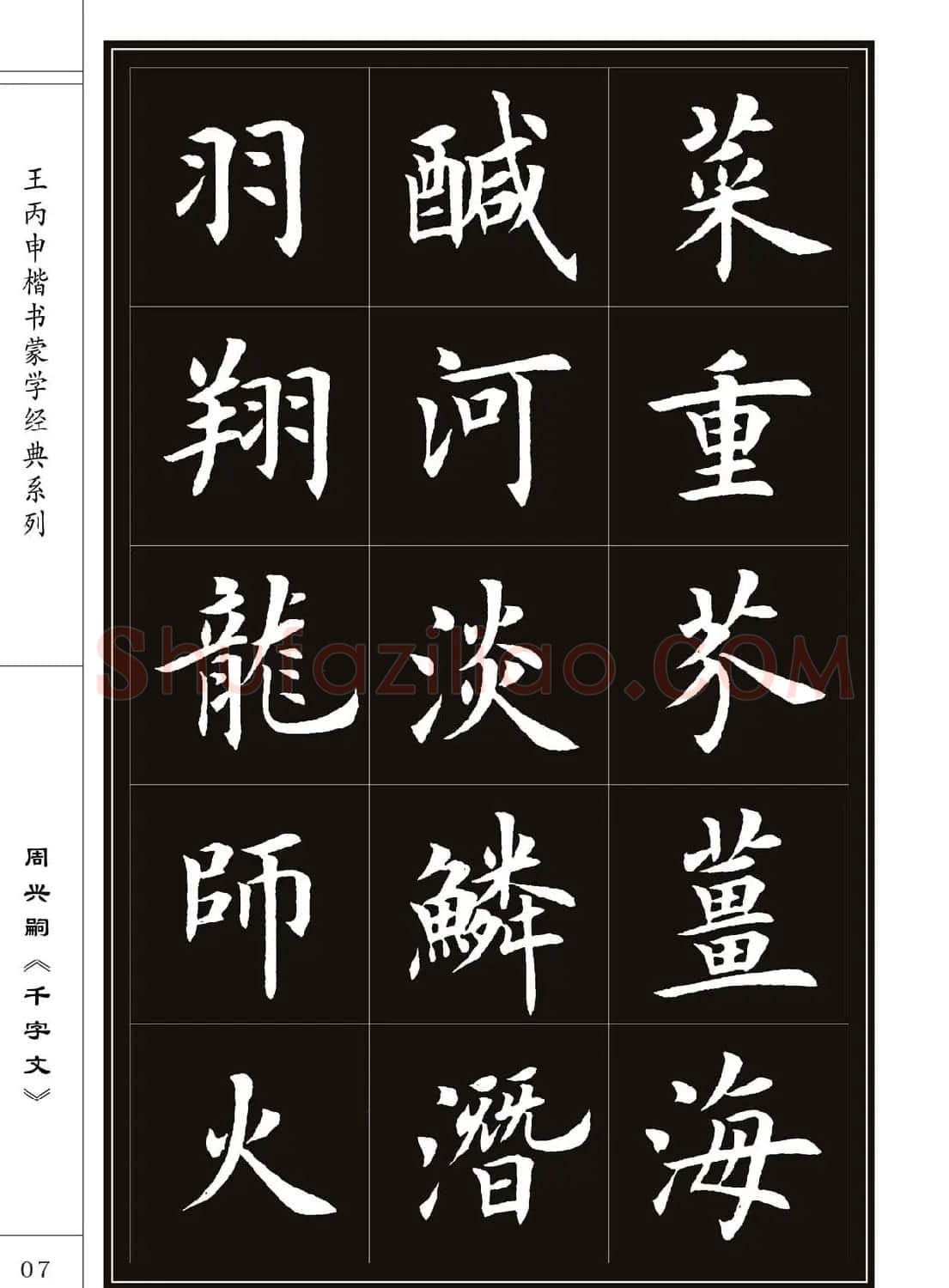 王丙申书法字帖楷书《千字文》 | 软笔楷书字帖