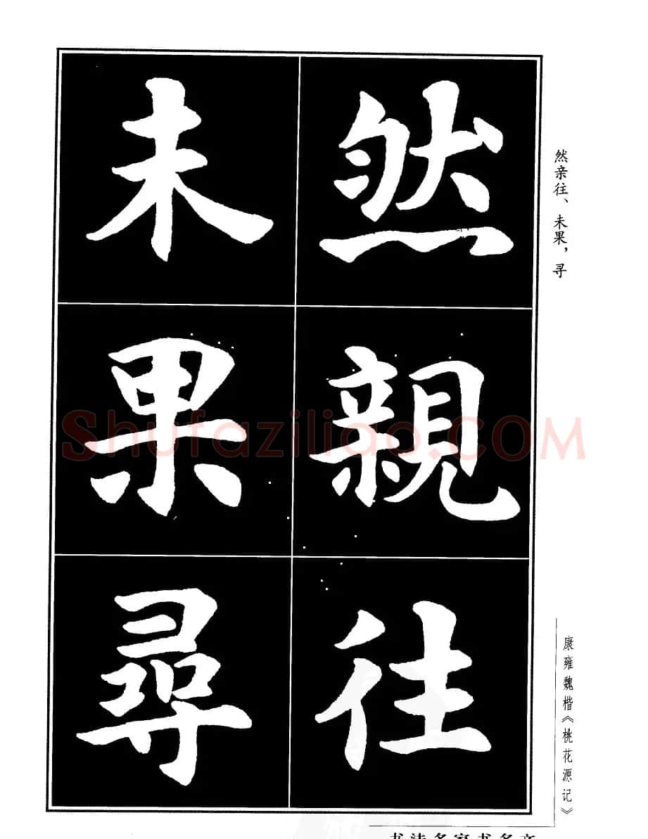 康雍魏楷书法欣赏《桃花源记》 | 软笔楷书字帖