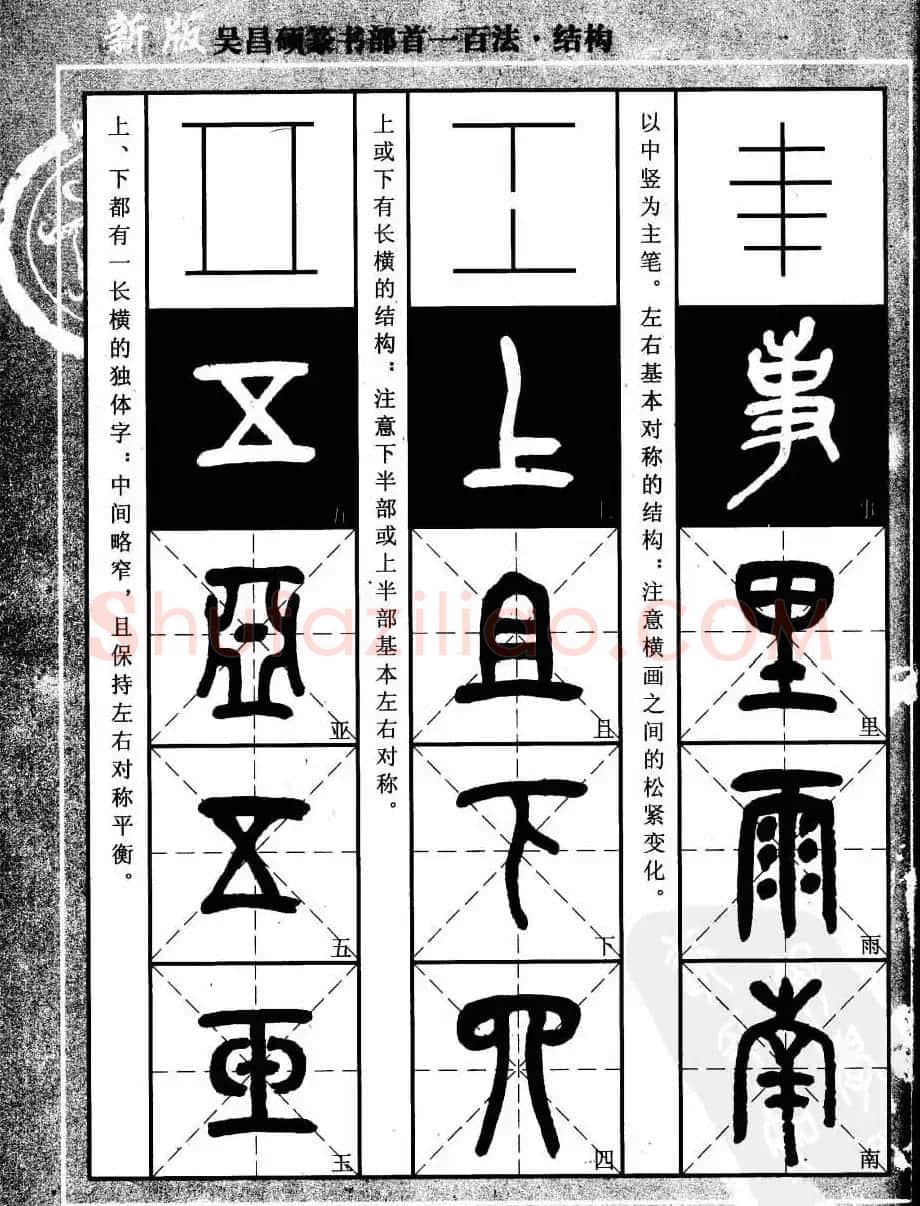 书法教程字帖欣赏《吴昌硕篆书部首一百法》 | 软笔篆书字帖