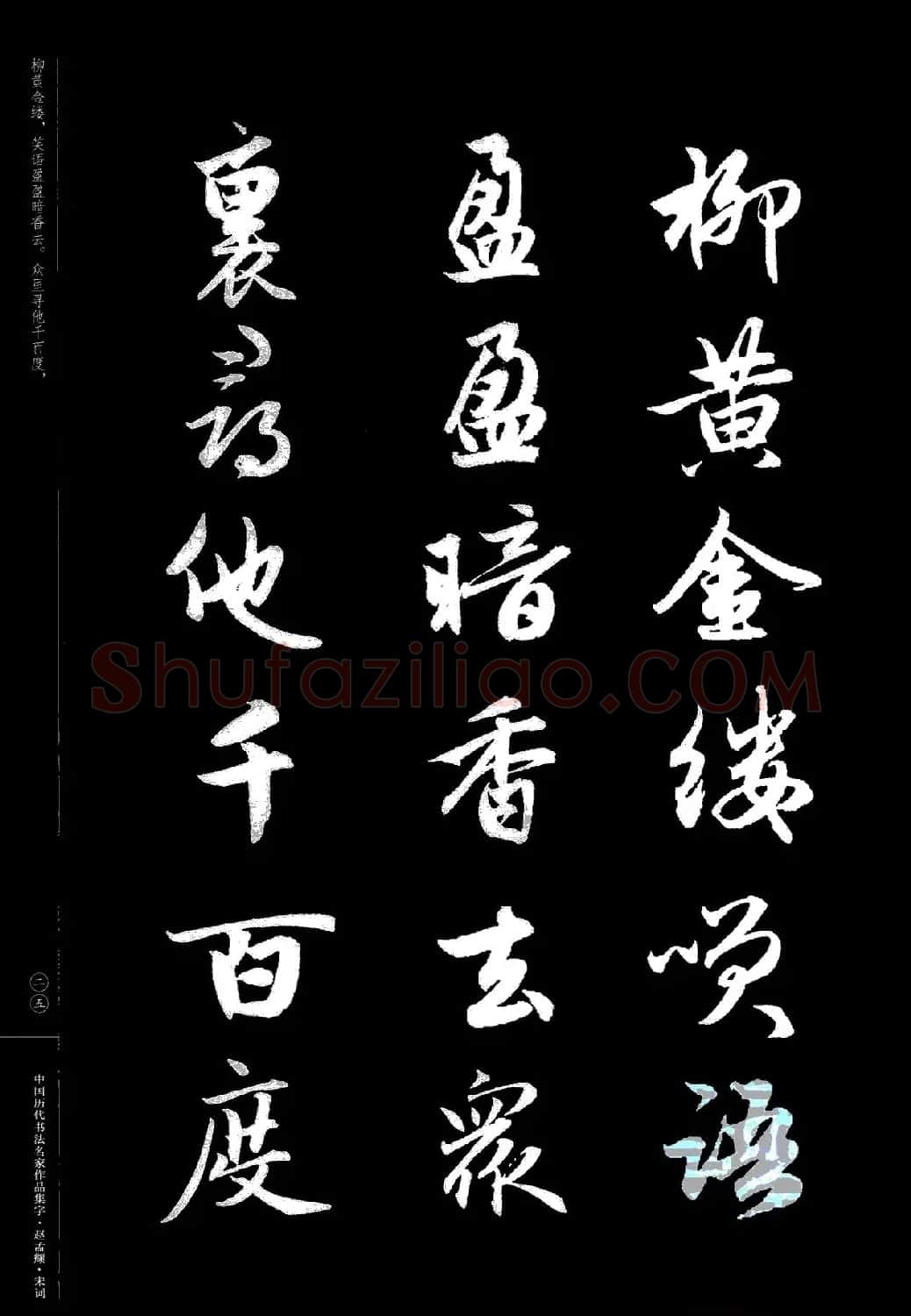 赵孟頫书法集字《宋词》 | 毛笔行书字帖