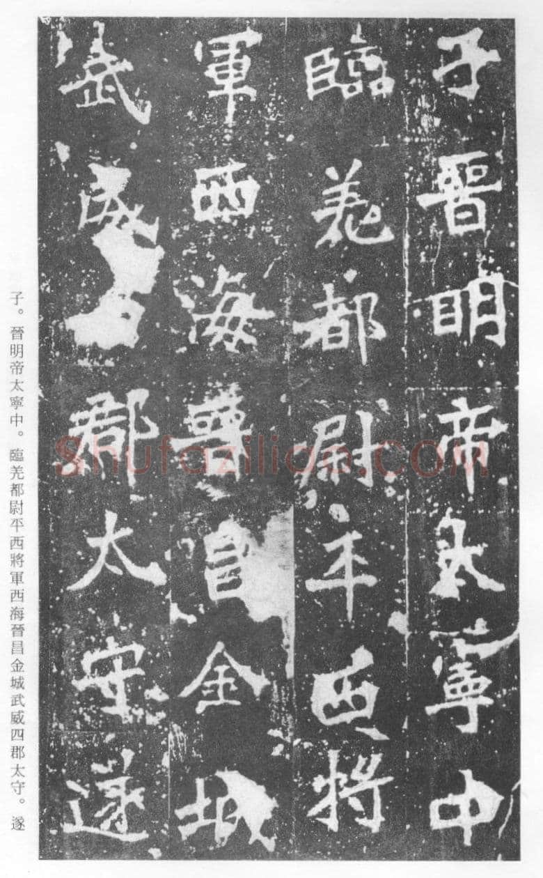 张猛龙碑前秦北朝碑刻碑拓,摘自前秦北朝张猛龙碑(全本)