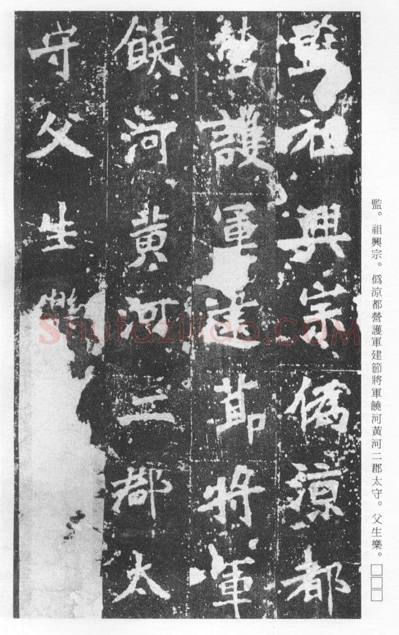 张猛龙碑前秦北朝碑刻碑拓,摘自前秦北朝张猛龙碑(全本)