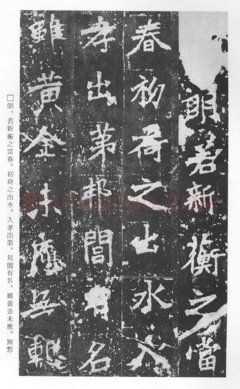 张猛龙碑前秦北朝碑刻碑拓,摘自前秦北朝张猛龙碑(全本)
