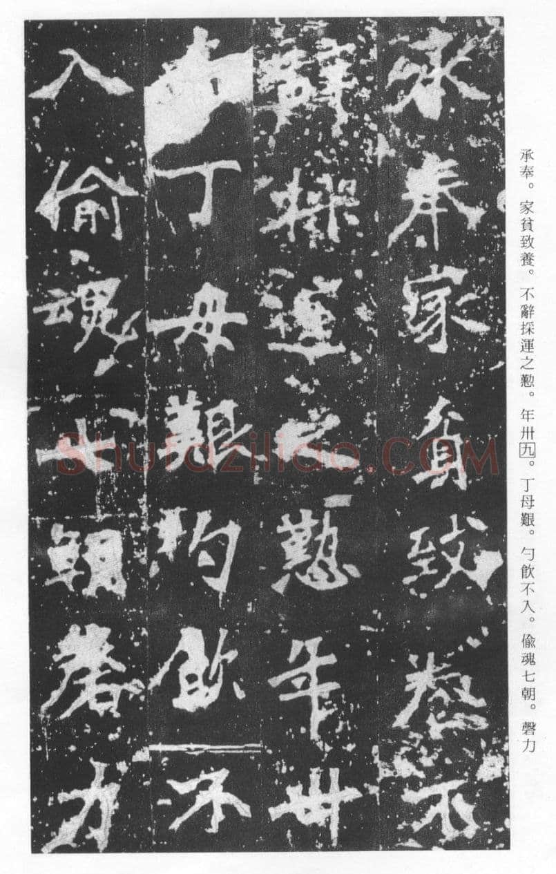 张猛龙碑前秦北朝碑刻碑拓,摘自前秦北朝张猛龙碑(全本)