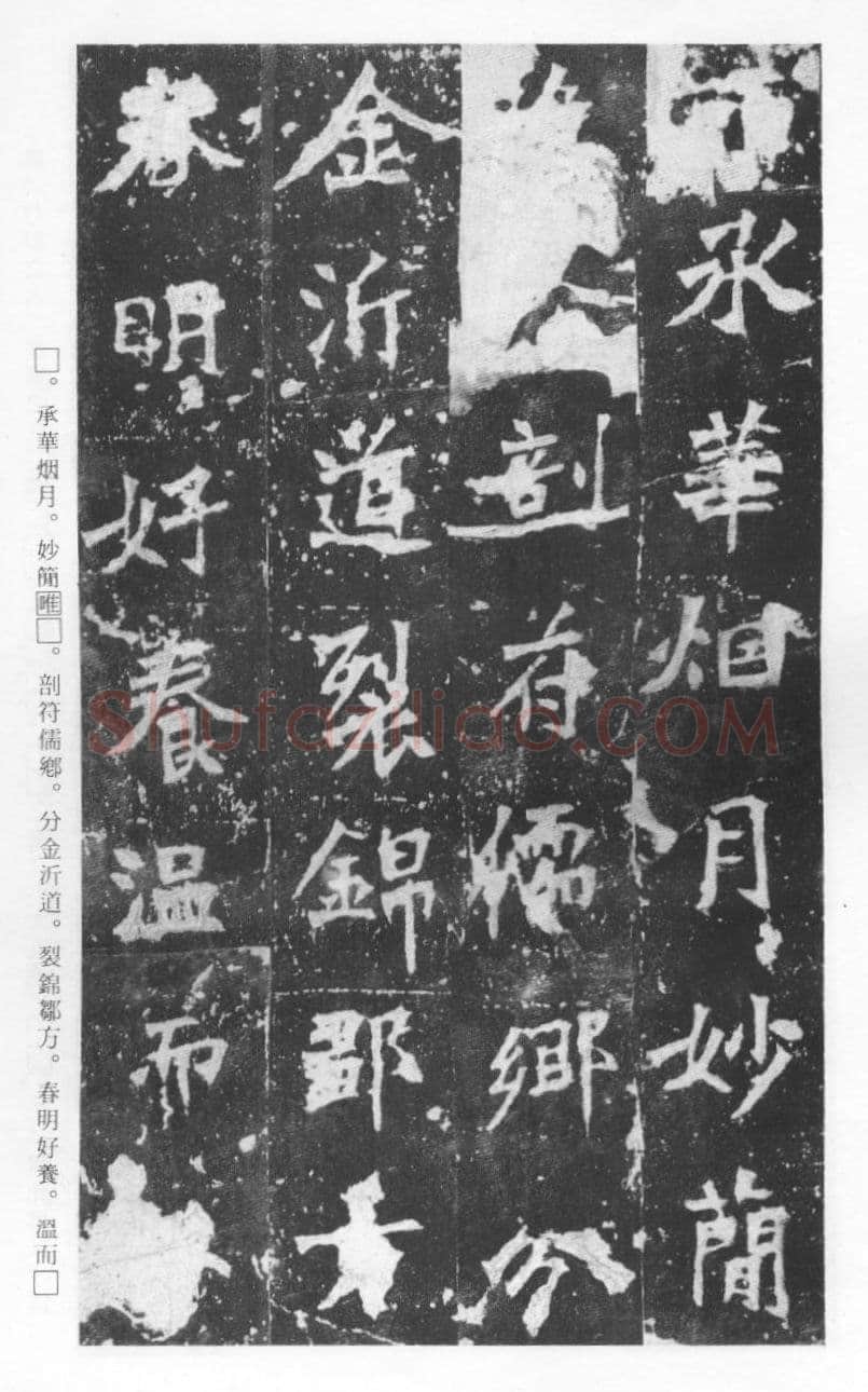 张猛龙碑前秦北朝碑刻碑拓,摘自前秦北朝张猛龙碑(全本)