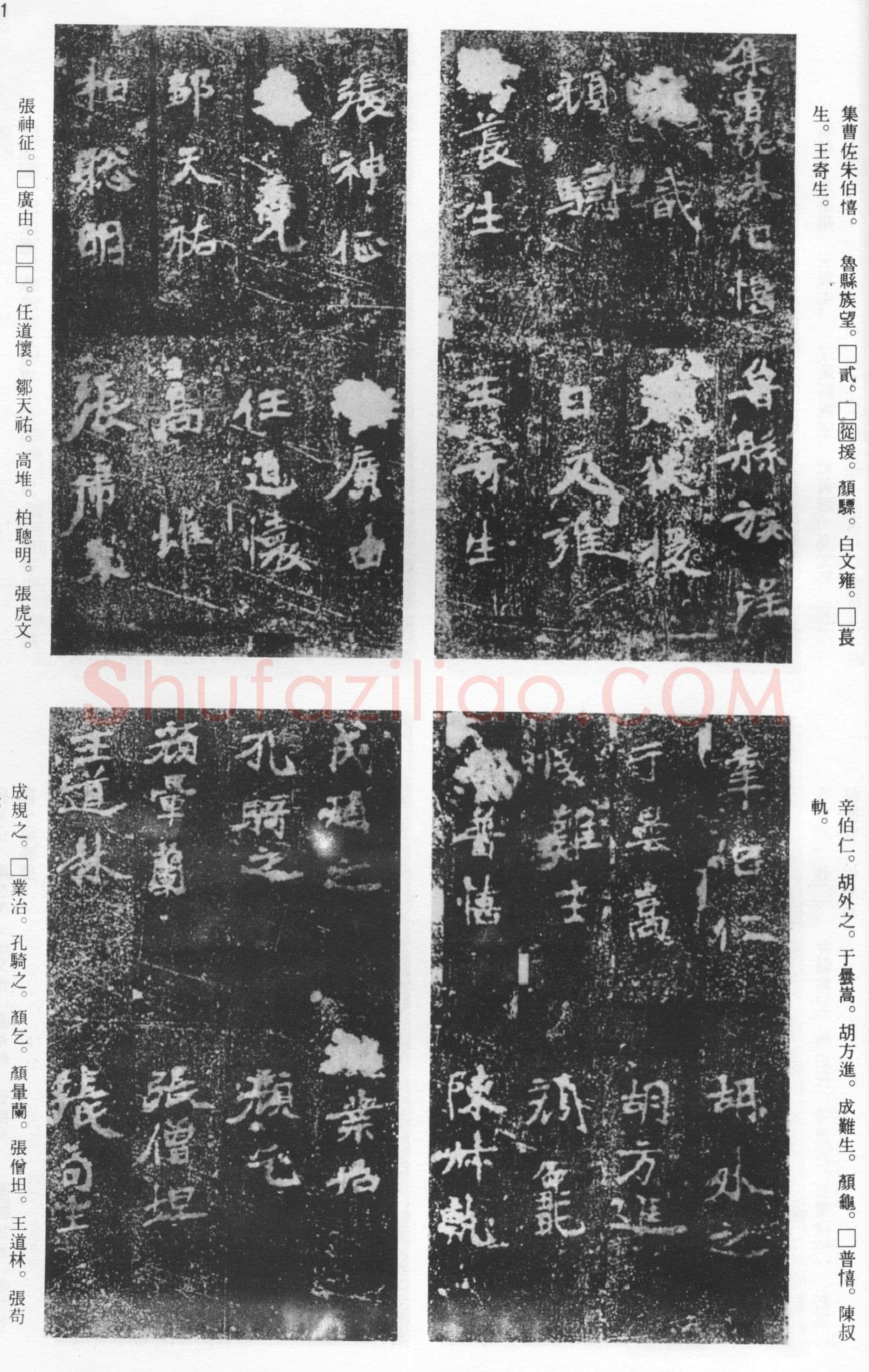 张猛龙碑前秦北朝碑刻碑拓,摘自前秦北朝张猛龙碑(全本)