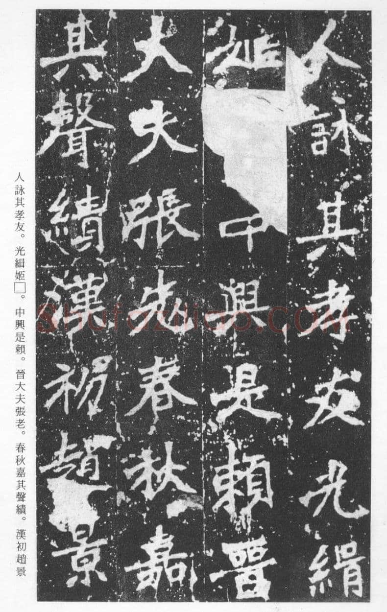 张猛龙碑前秦北朝碑刻碑拓,摘自前秦北朝张猛龙碑(全本)