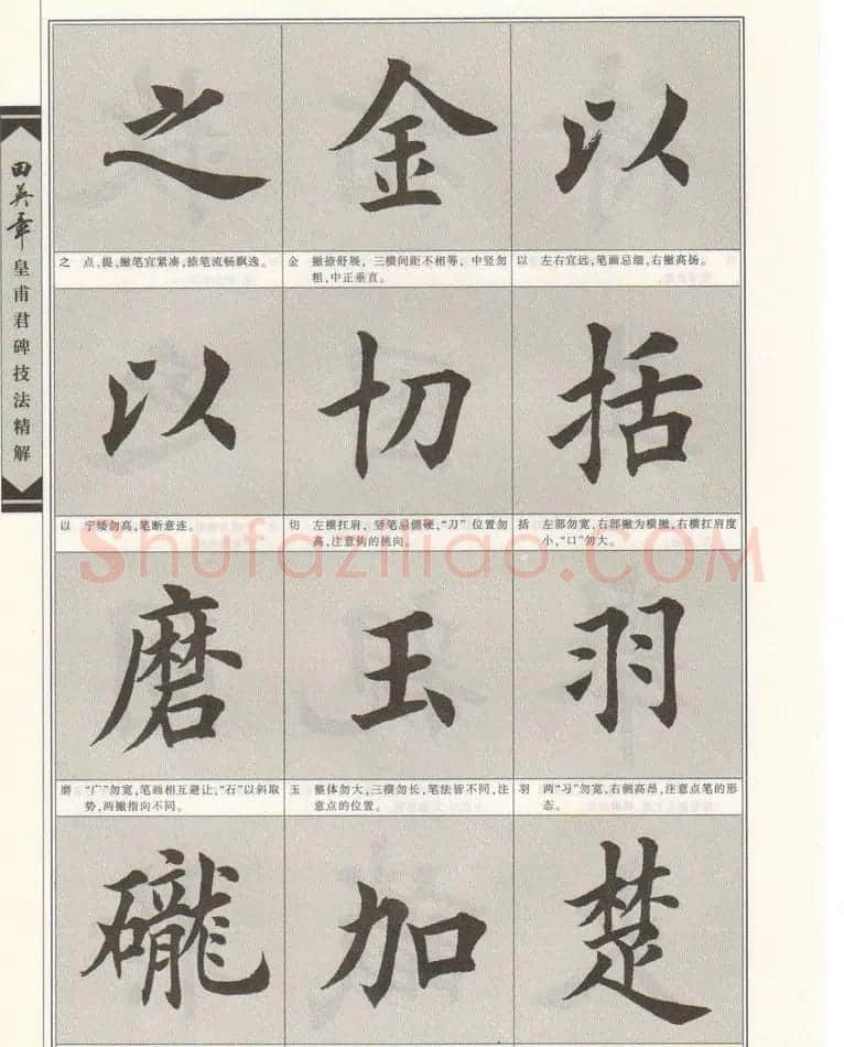 欧楷字帖欣赏《田英章皇甫君碑技法精解》 | 毛笔楷书字帖
